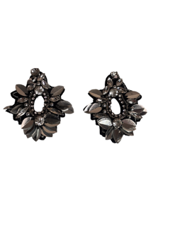 Accessories: Vintage Brooch Big Clear Rhinestone Earrings