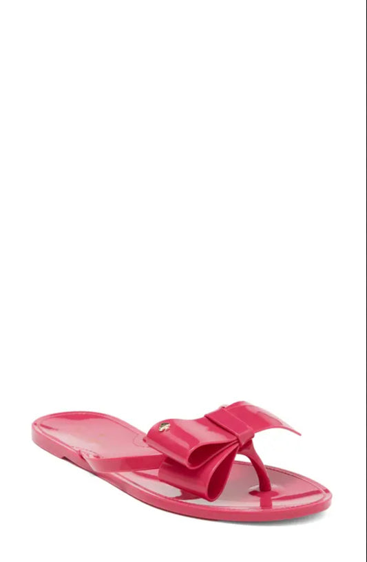 Kate Spade Jayla Bow Flip Flop Sandals|Size: 10|Festive Pink