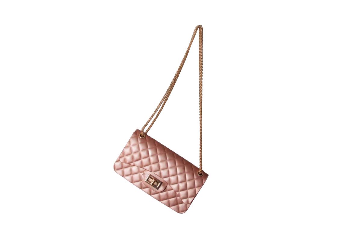 Jelly Pink Metallic Tone Purse