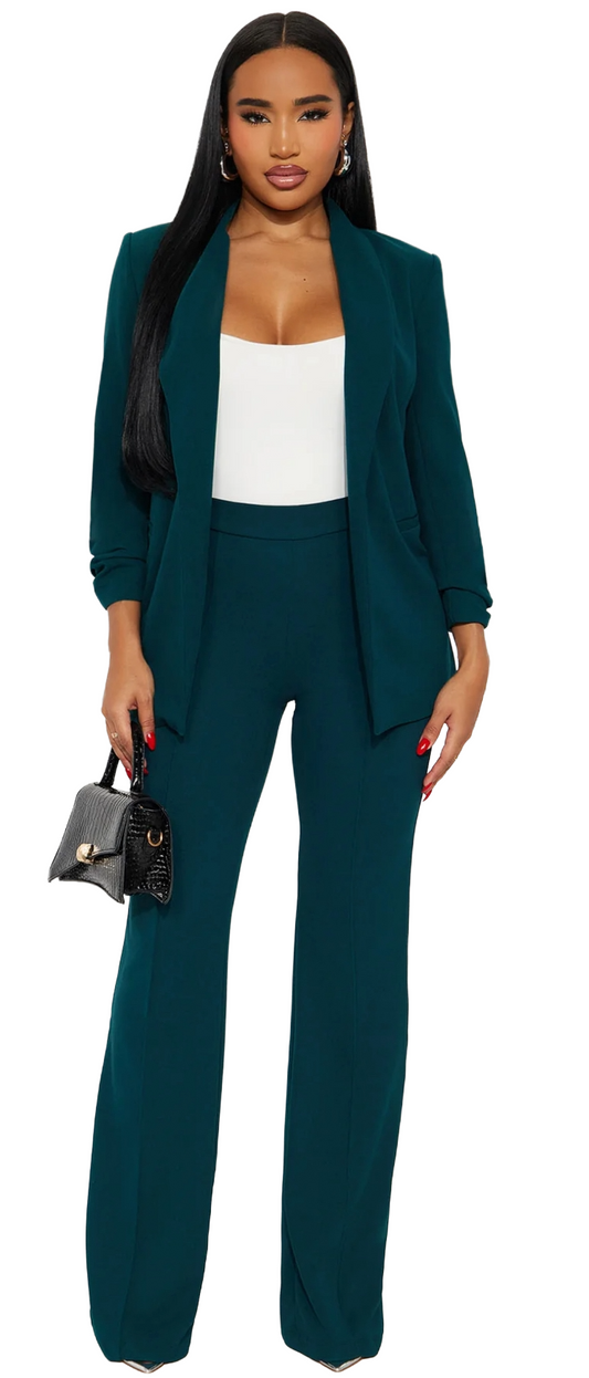Victoria High Waisted Dress Pants,  Hunter Green|Size: XXL|New w/o tags