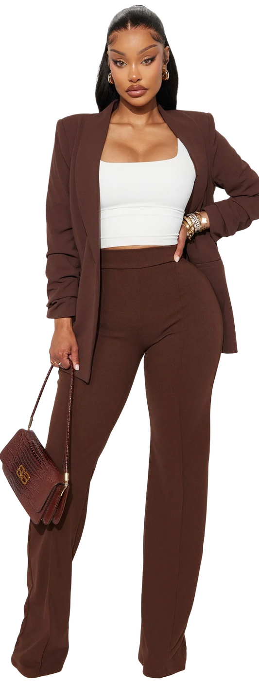 Victoria High Waisted Dress Pants|Brown|Size:XXL| New w/o tags