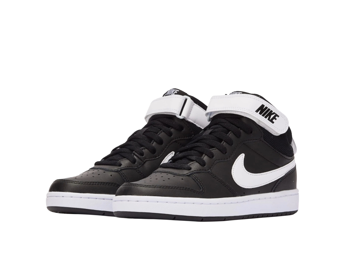 Sneakers: Nike Unisex Court Borough Mid, Black/White, Size: 7C