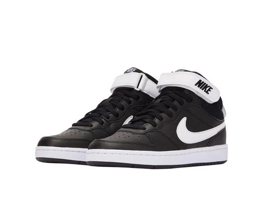 Sneakers: Nike Unisex Court Borough Mid, Black/White, Size: 7C