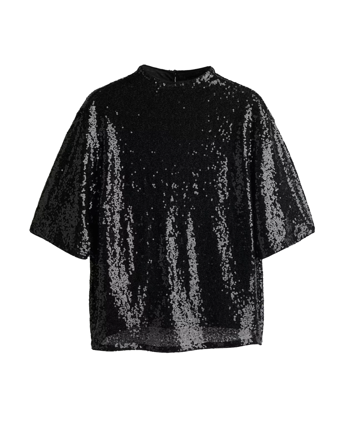 Sequined Top|Black|Size: Medium