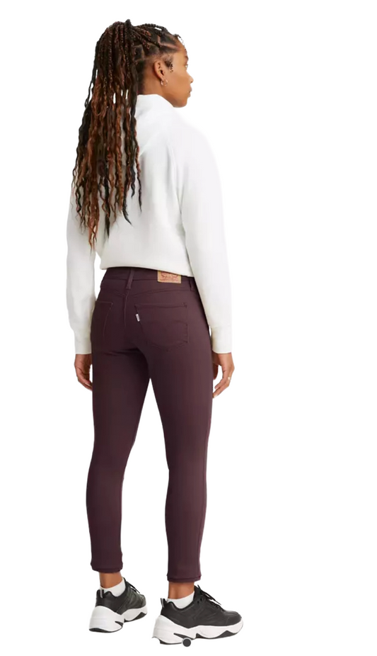 311 SHAPING SKINNY TWILL WOMEN'S JEANS, Burgundy, Size:32