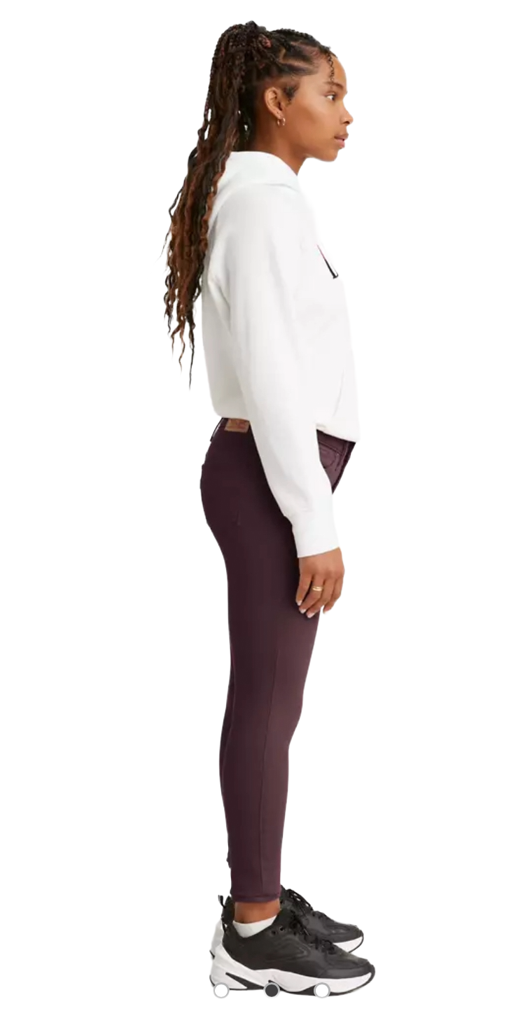 311 SHAPING SKINNY TWILL WOMEN'S JEANS, Burgundy, Size:32