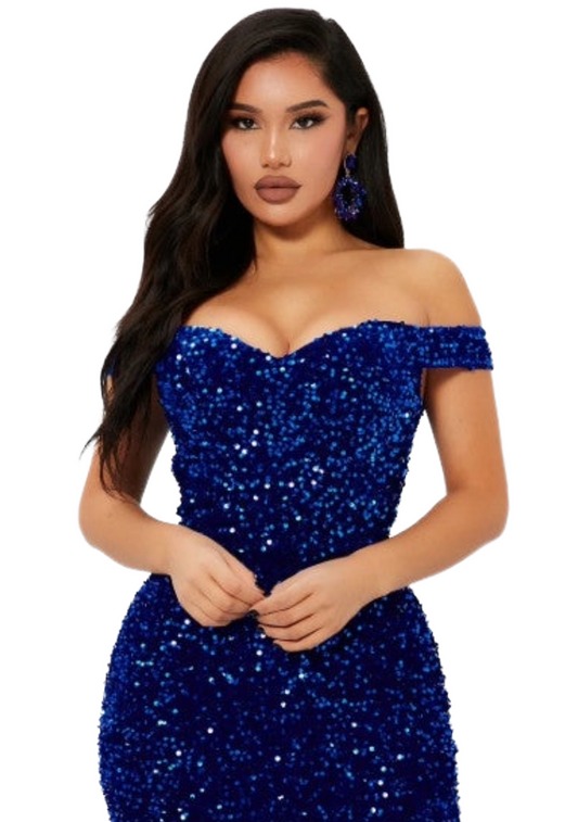 Alora Sequin Dress|Royal|Size:XXL| New w/tags