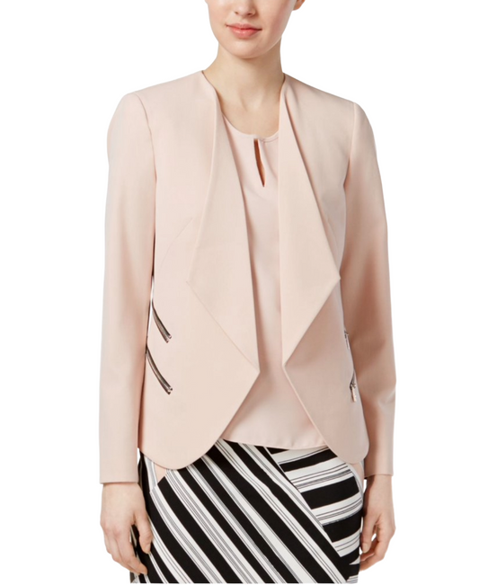 NINE WEST Womens New 1023 Pink Blazer Wear To Work Jacket 4 B+B, Size: 14W