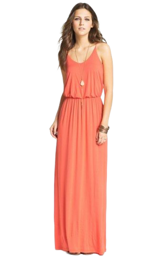 Lush High Neck Maxi Dress|Color: Tandoori Spice|Size: Medium