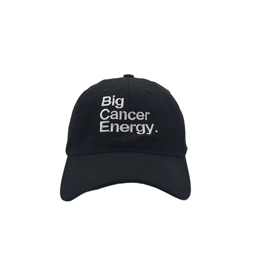 Big Cancer Energy Hat|Zodiac Hat| One Size Fits| Black & White