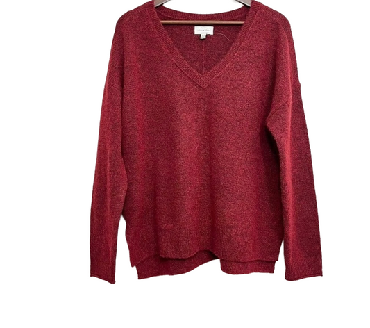 Lucky Brand VNeck Knit Sweater|Burgundy| Size: Large