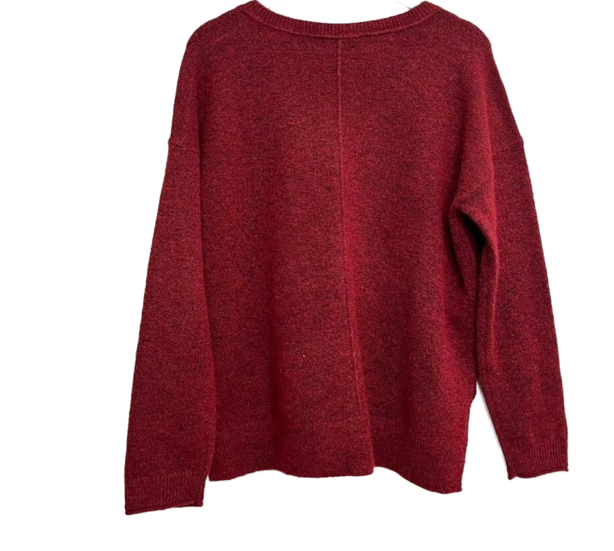 Lucky Brand VNeck Knit Sweater|Burgundy| Size: Large