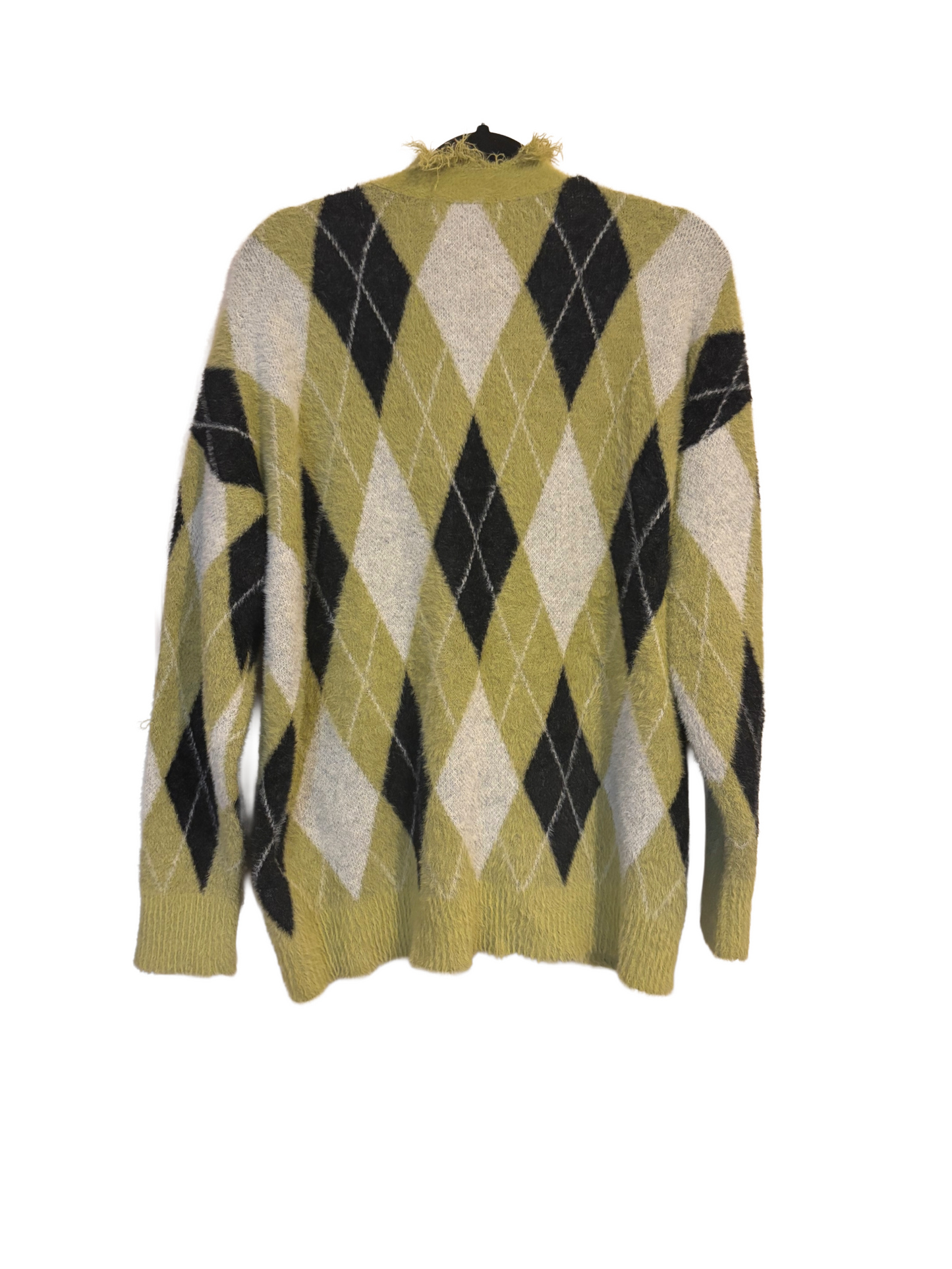 Forever 21 Fuzzy Argyle Cardigan Sweater|Size: 0X