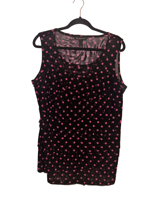 INC Pink Polka Dot Blouse| Size: 1X