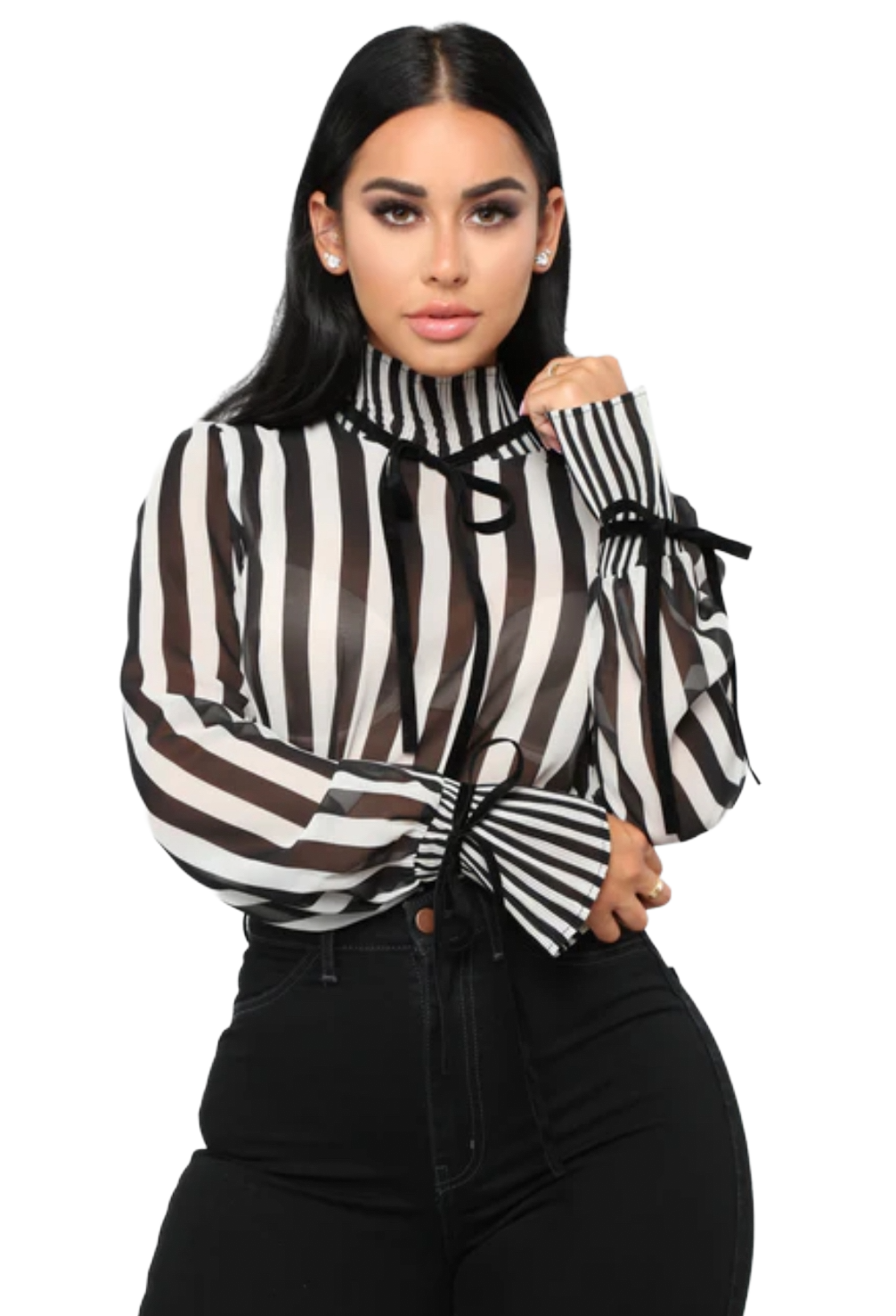 All Over Me Body Suit|Black & White| Size: Large
