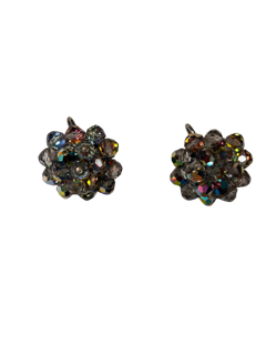 Accessories: LAGUNA Aurora Borealis Crystal Clip Earrings